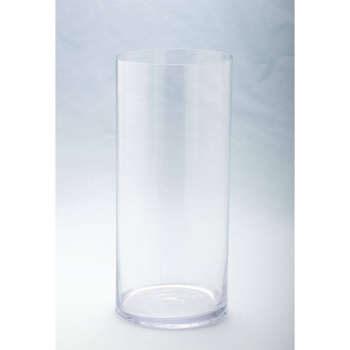 Clear Glass Cylindrical Flower Vase D984