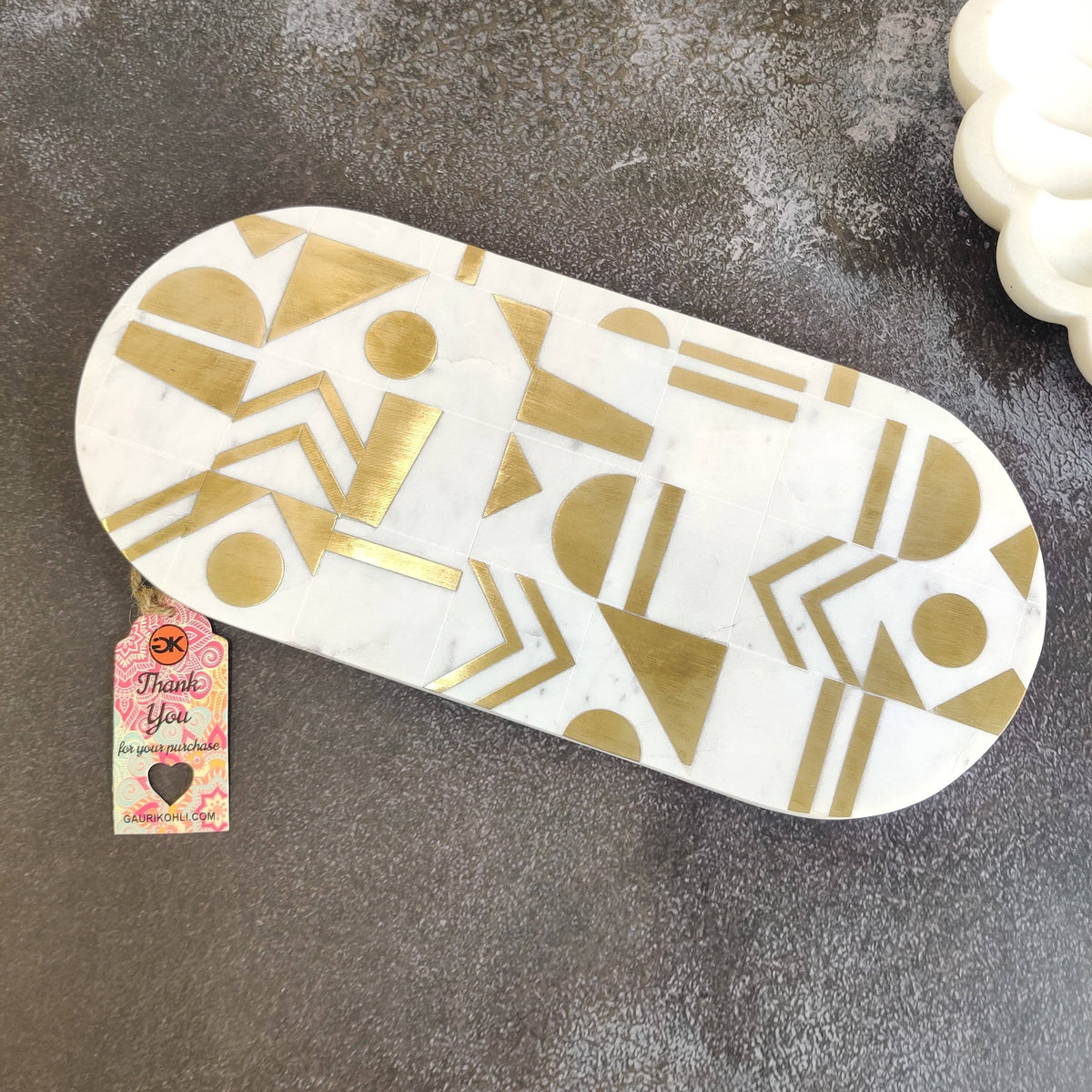White Gold Marble Cheese Board N21441