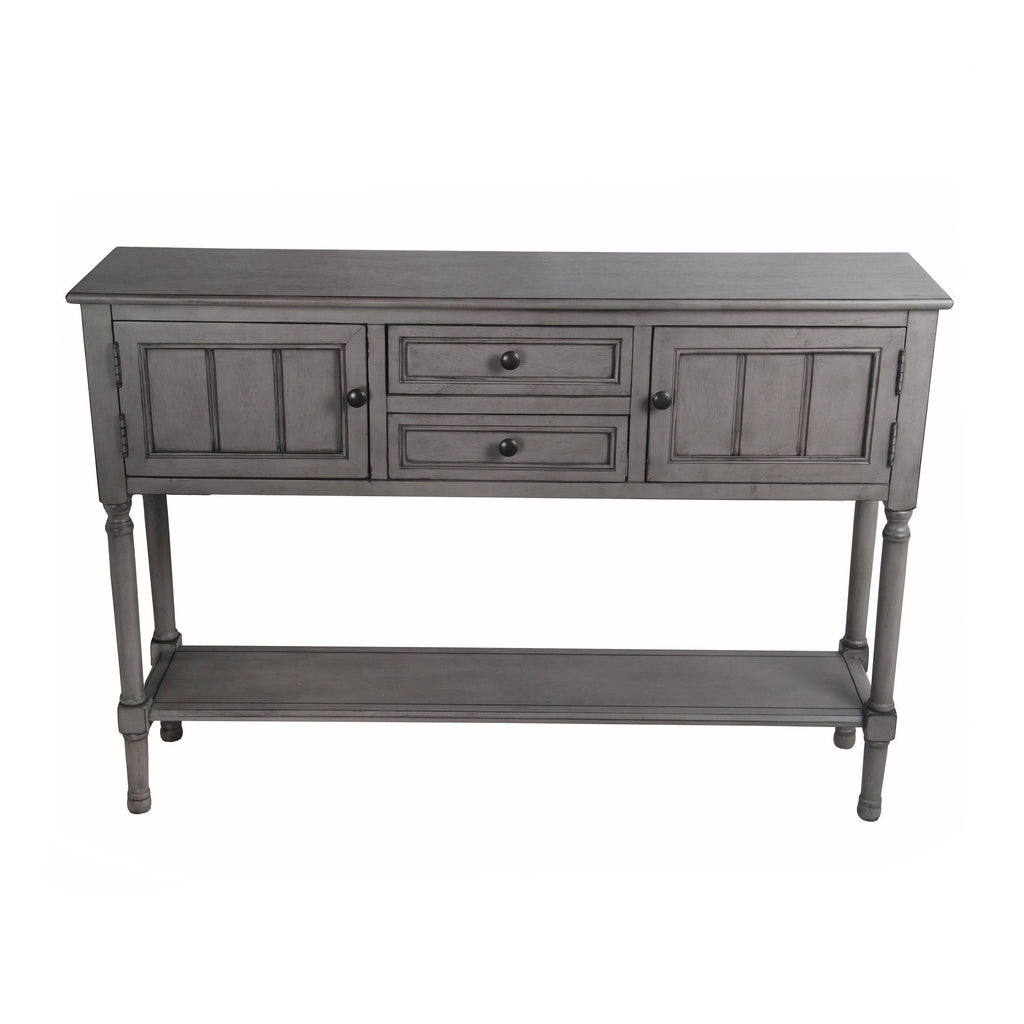 Gray Wooden Sideboard with 2 Drawers and 2 Door Cabinets A9715
