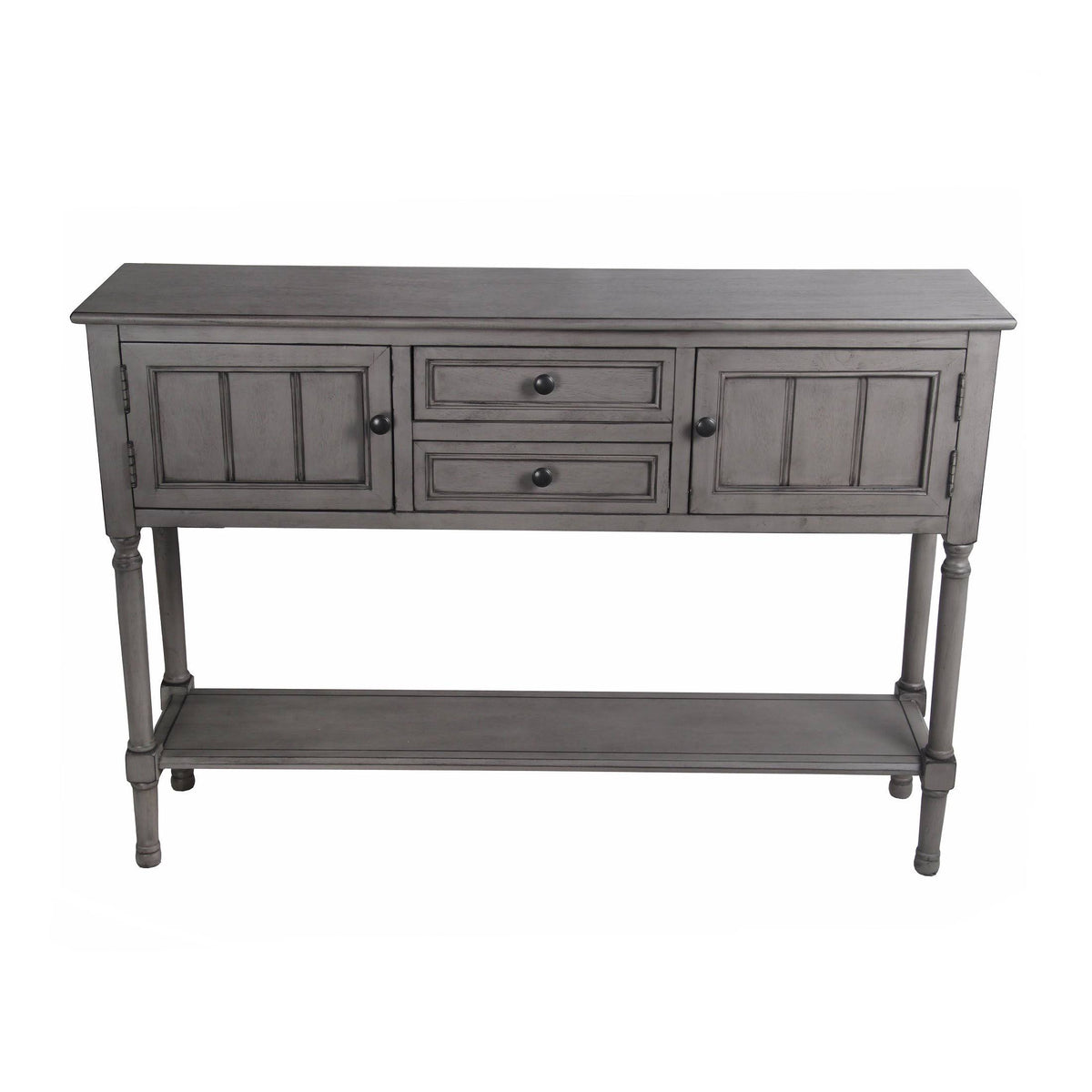 Gray Wooden Sideboard with 2 Drawers and 2 Door Cabinets A9715