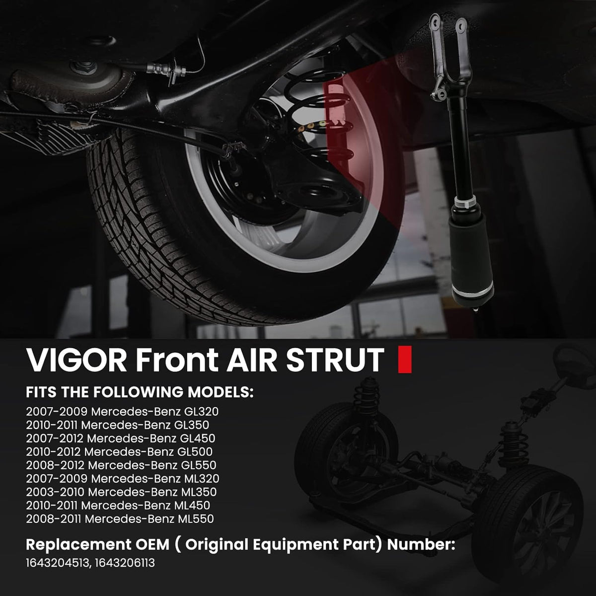 Front Air Strut Absorber for Mercedes-Benz GL-Class W164 X164 L622
