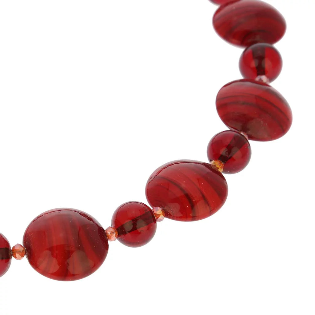 Ruby Red Murano Glass Necklace X5107