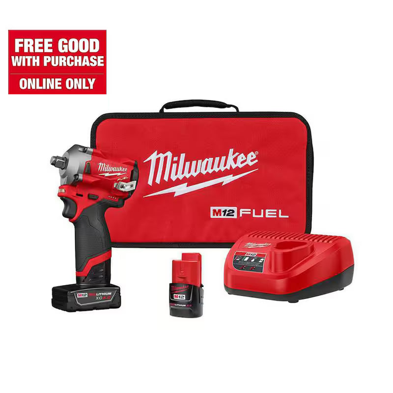 12V Lithium-Ion Brushless Cordless 1/2 in. Impact Wrench Kit R15973