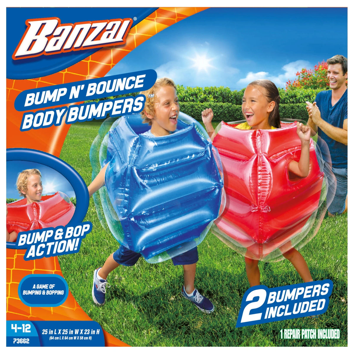 Plastic Body Bumpers in Red & Blue, 2 Bumpers K850123