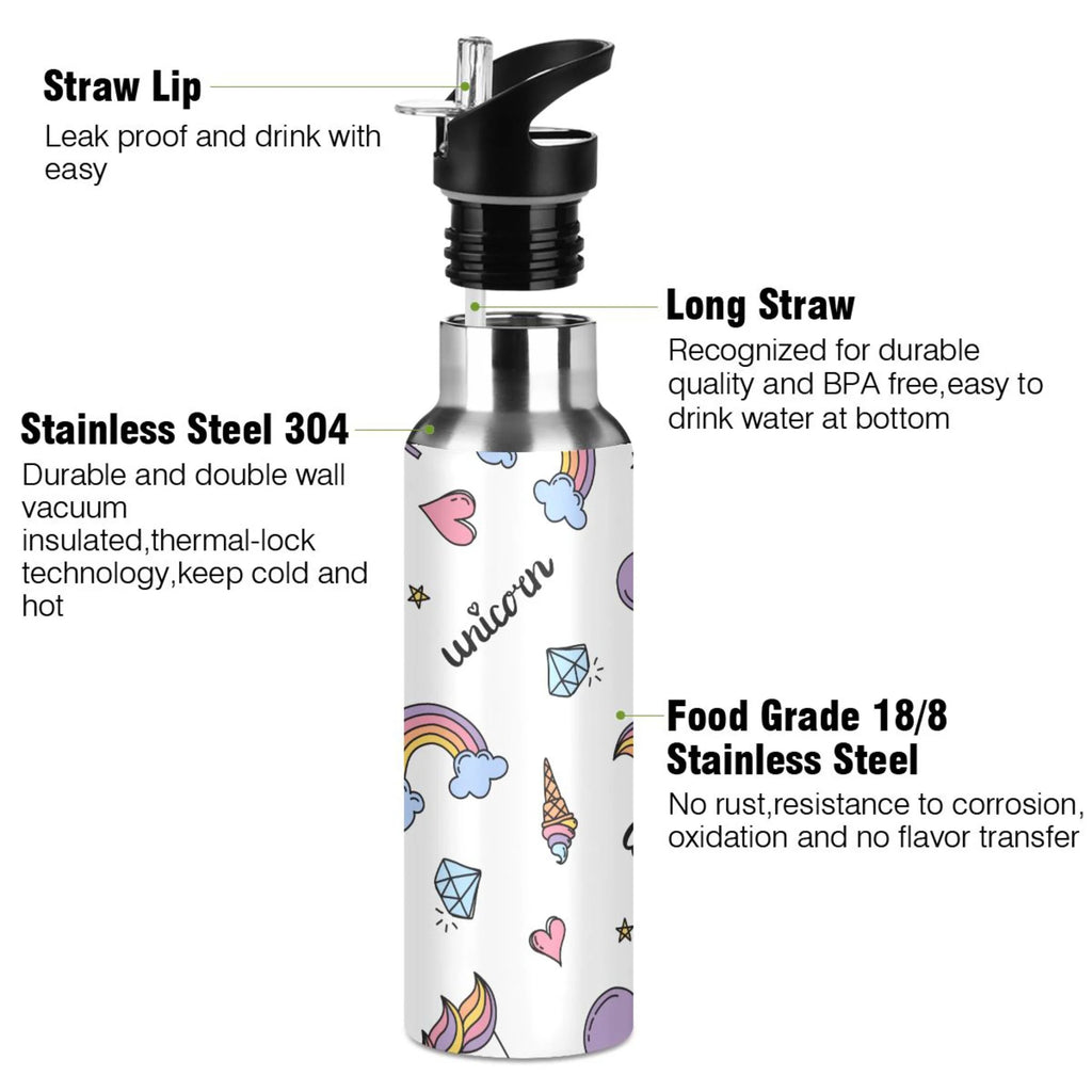 Stainless Steel Insulated Water Bottle with Straw Lid X312
