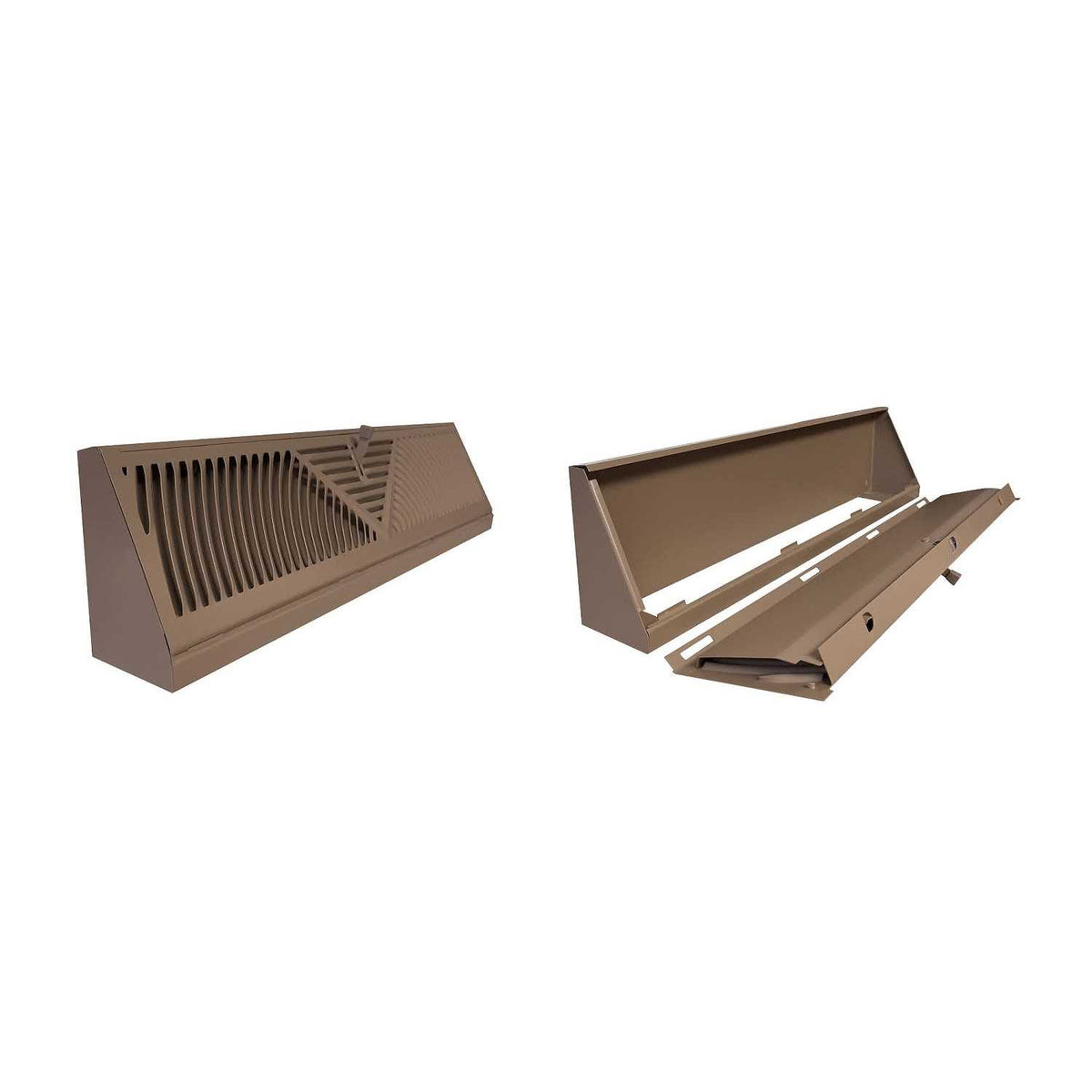 Steel Brown Baseboard Diffuser Supply P223