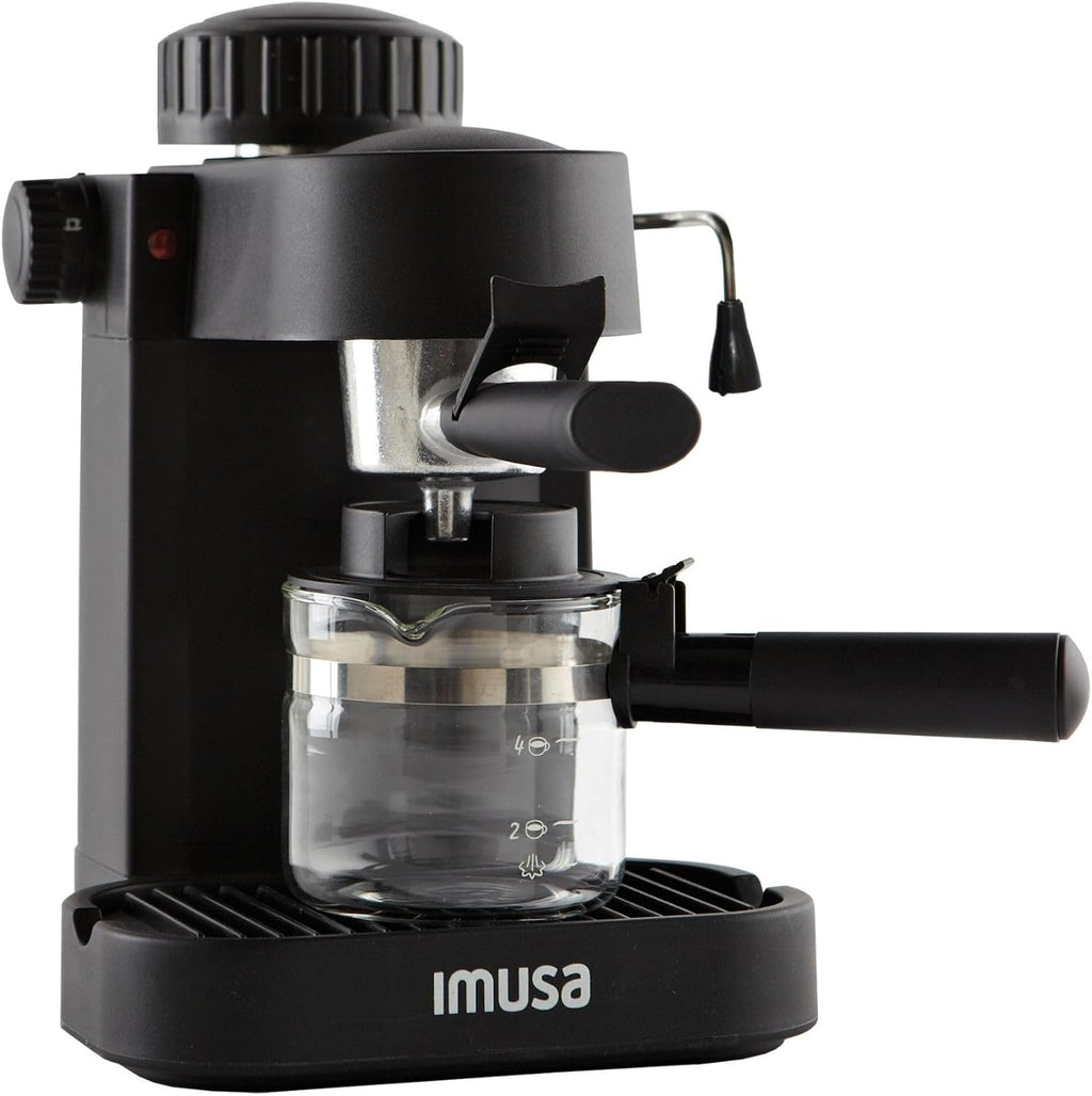 4 Cup Espresso Cappuccino Maker, Black S62104
