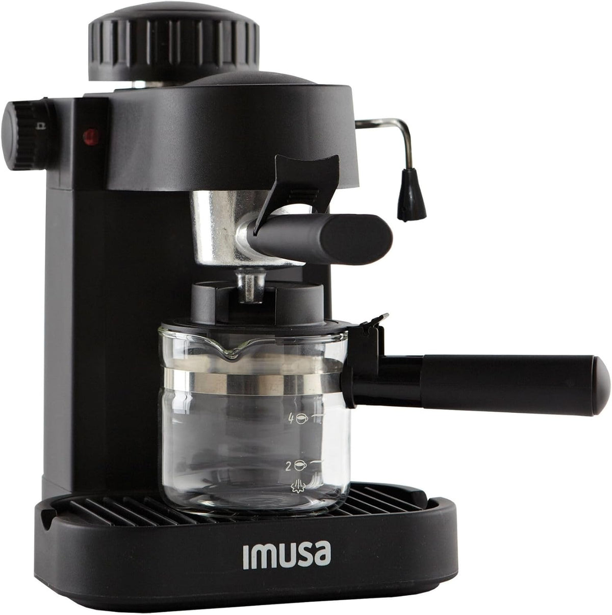 4 Cup Espresso Cappuccino Maker, Black S62104