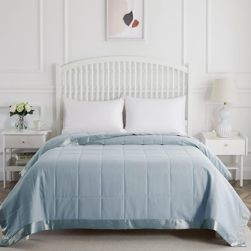 Quilted Down Alternative Blanket with Satin Trim A786295