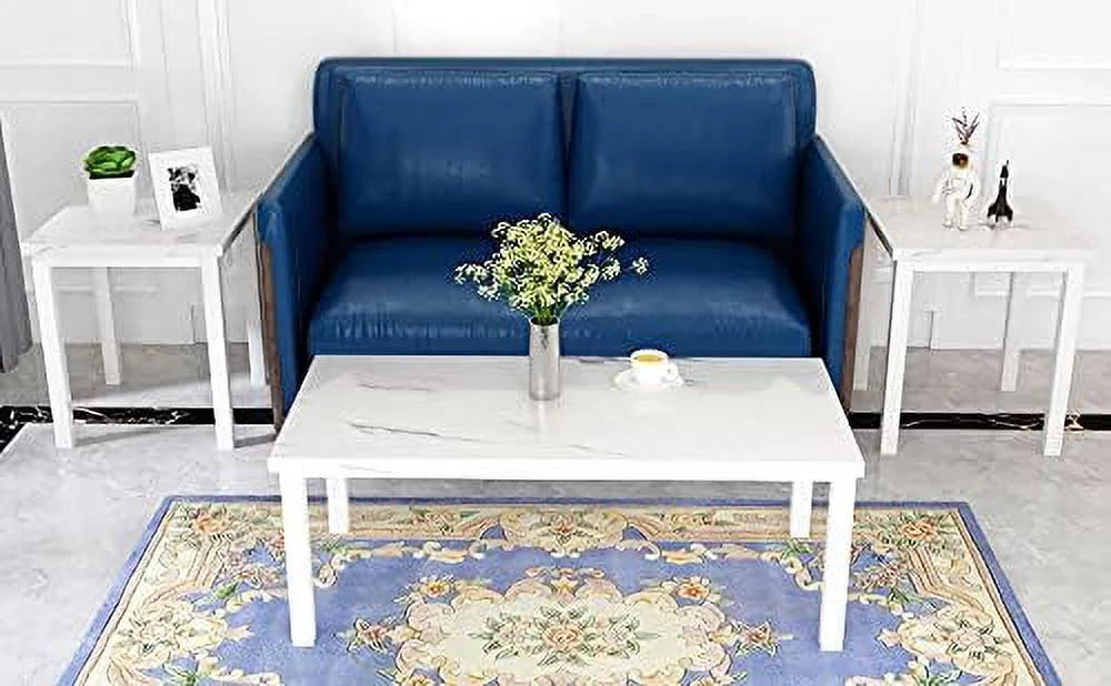 3-Piece Coffee and End Table Set White W93305
