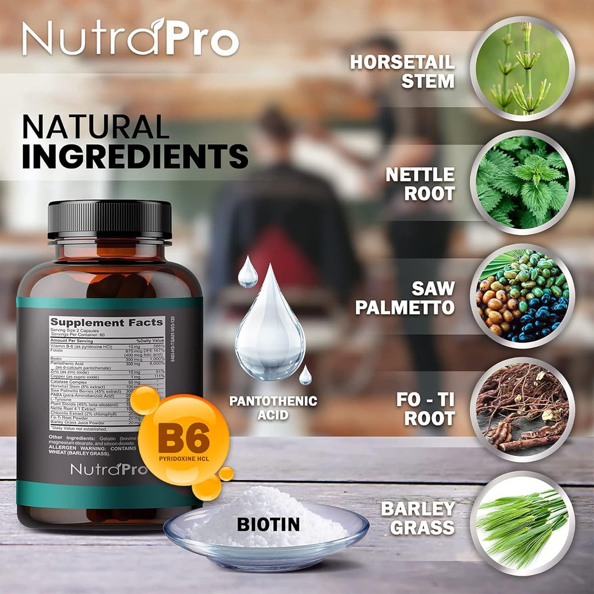 Hair Growth Vitamins, 120 Capsules O62124