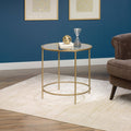 Satin Gold Round End Table K331