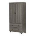 Gray Maple Storage Armoire with 2-Drawers M612