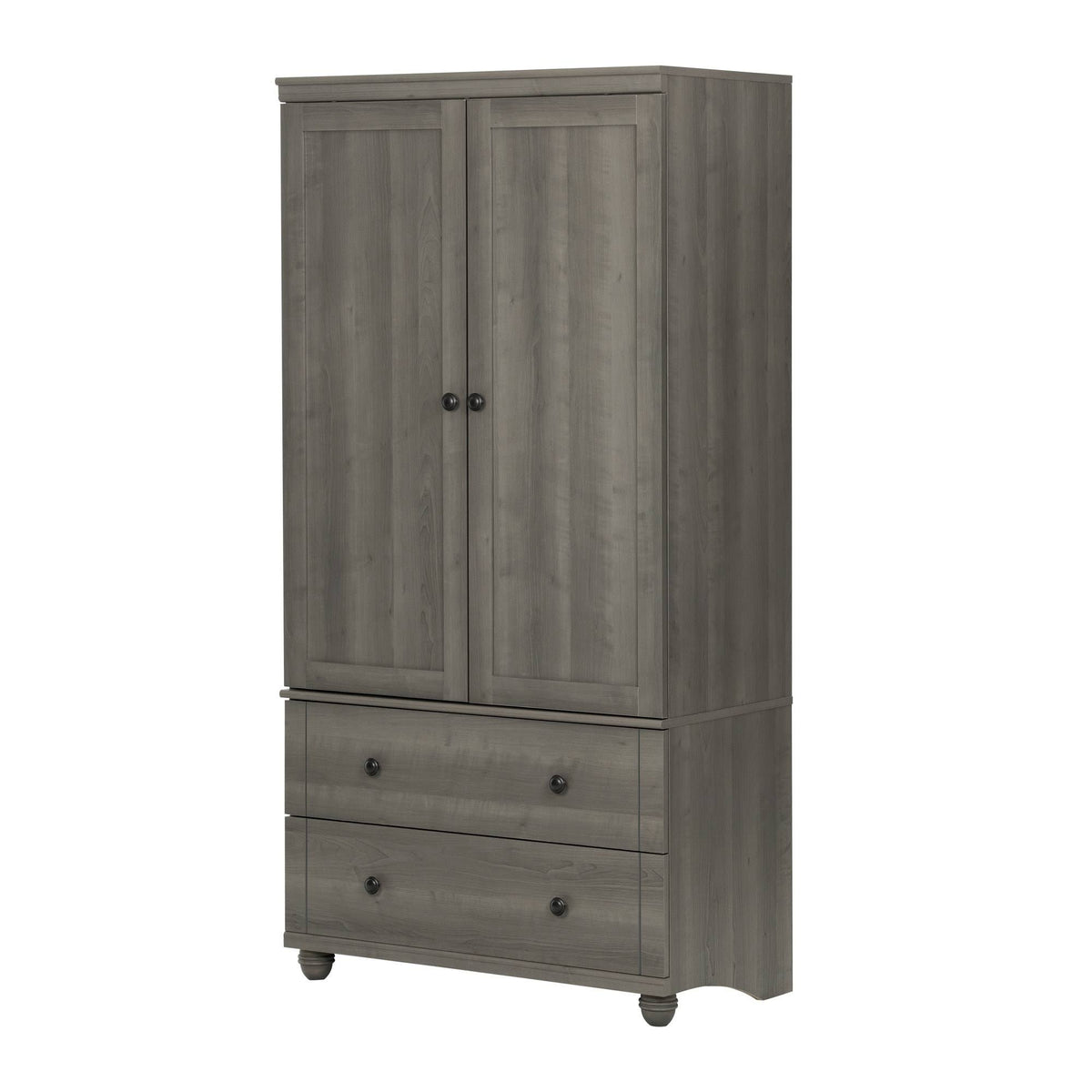 Gray Maple Storage Armoire with 2-Drawers M612