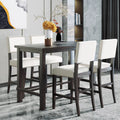 5 Piece Counter Height Dining Table Set with 4 Cushioned Chairs S864500