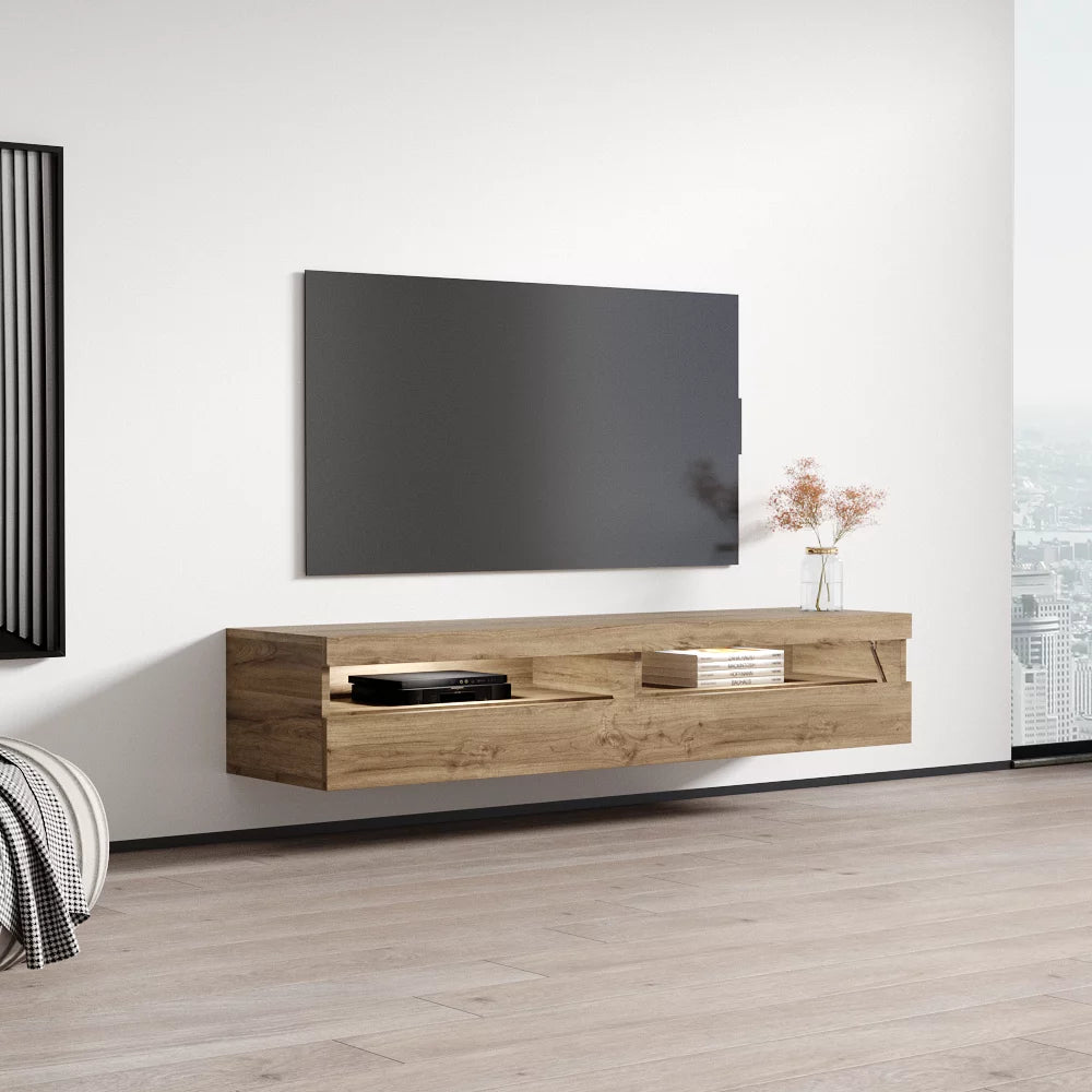 High Gloss 63" Floating TV Stand for TVs up to 70" I56226