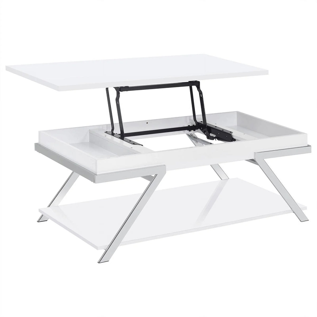 Contemporary Wood Lift Top Coffee Table V59428