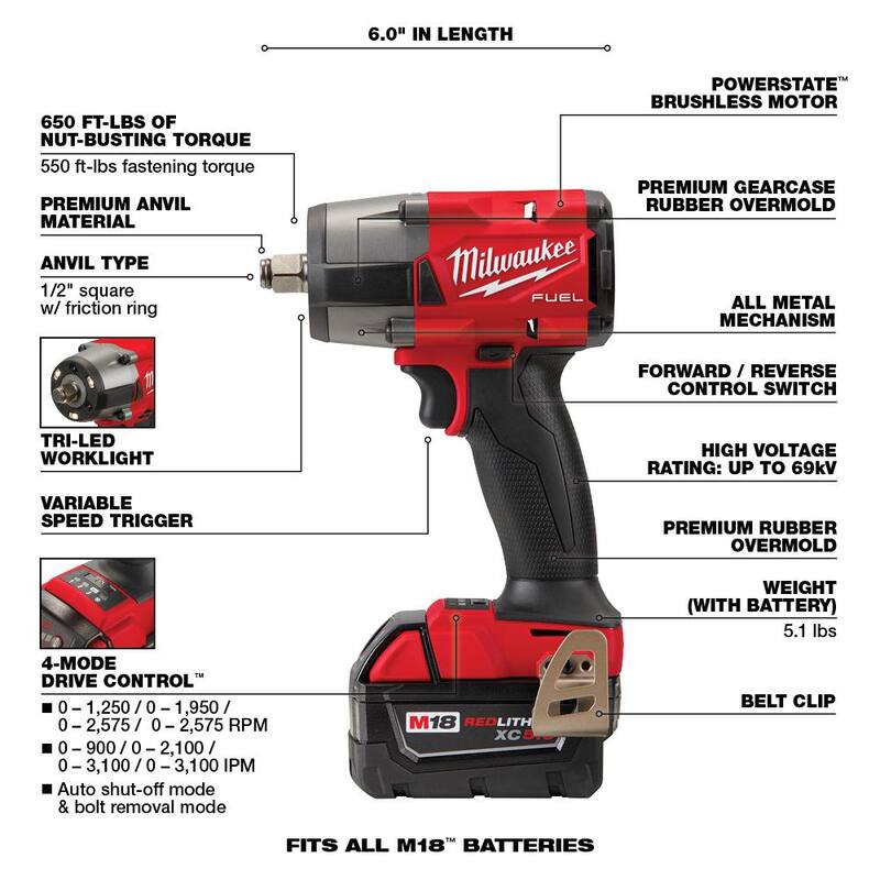 18V Lithium-Ion Brushless Cordless Combo Kit with Two 5.0 Ah Batteries (7-Tool) W5182