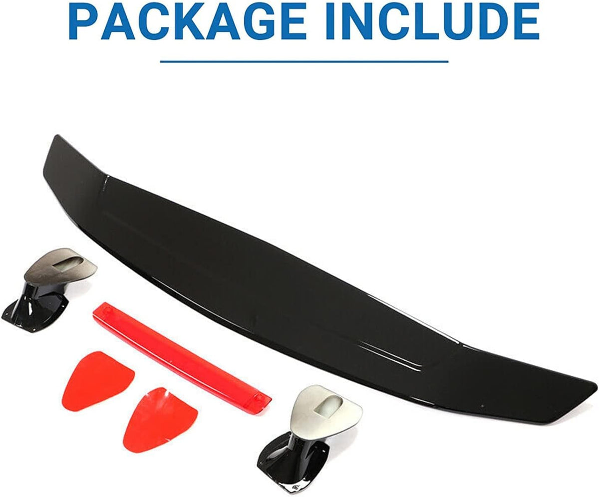 Rear Trunk Spoiler GT Wing 46Inch Lightweight Glossy Black Universal Car K986477