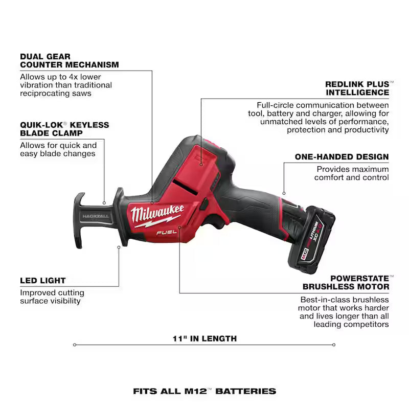 12-Volt Lithium-Ion Brushless Cordless Reciprocating Saw Kit with 5.0 Ah Battery P151