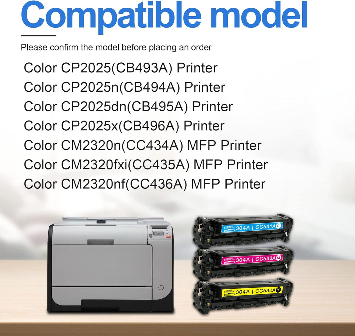 5-Pack Replacement Toner Cartridge for HP 304A Printer M693