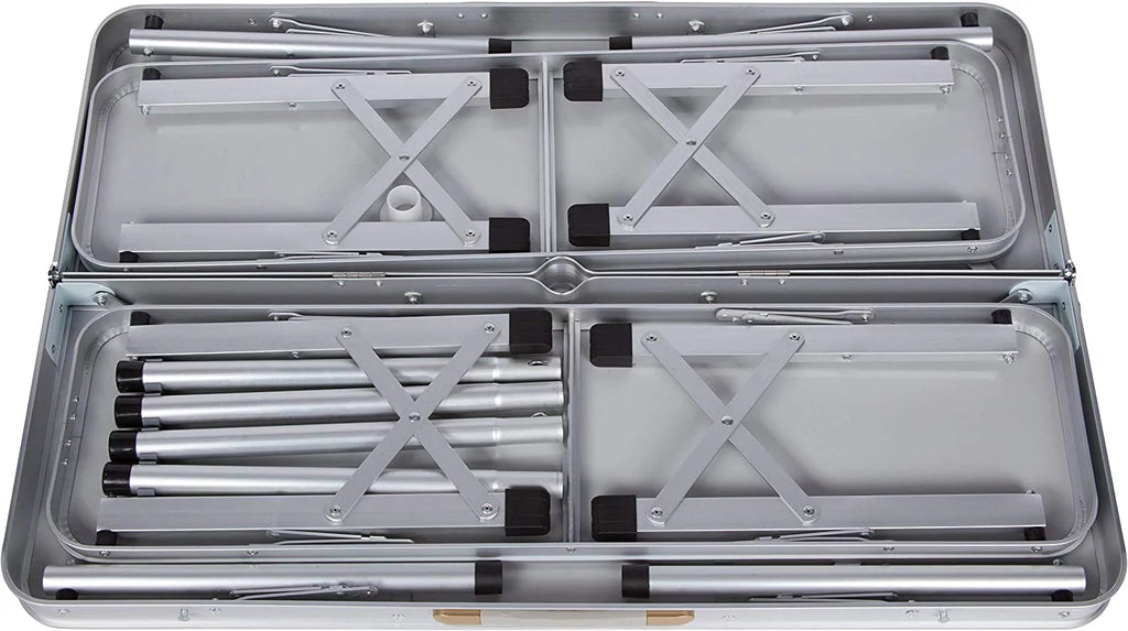 Portable Aluminum Folding Picnic Table with 2 Bench Seats I2033