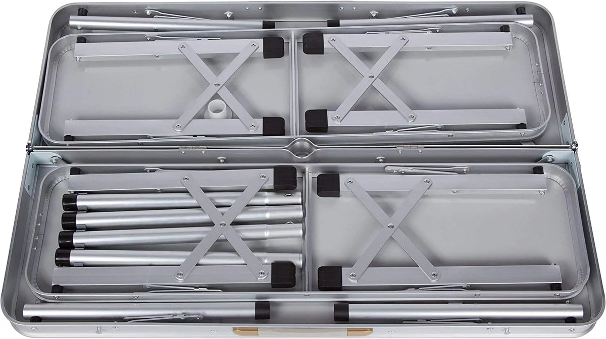 Portable Aluminum Folding Picnic Table with 2 Bench Seats I2033