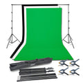 8.5x10ft Photography Background Stand Kit with 3 Muslin Backdrops Q696