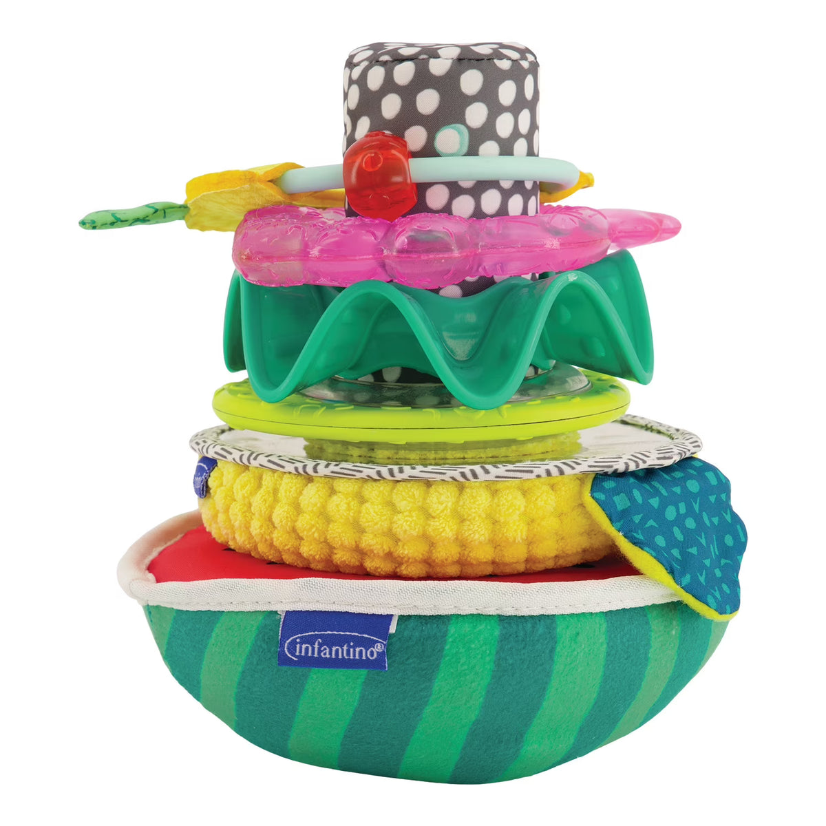 Multicolor Fruit-Shaped Sensory Stacking Rings Toy X212