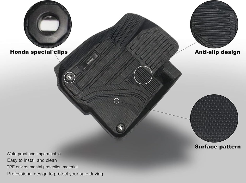 Black TPE Rubber Car Floor Mats and Cargo Trunk Liner Set I70903