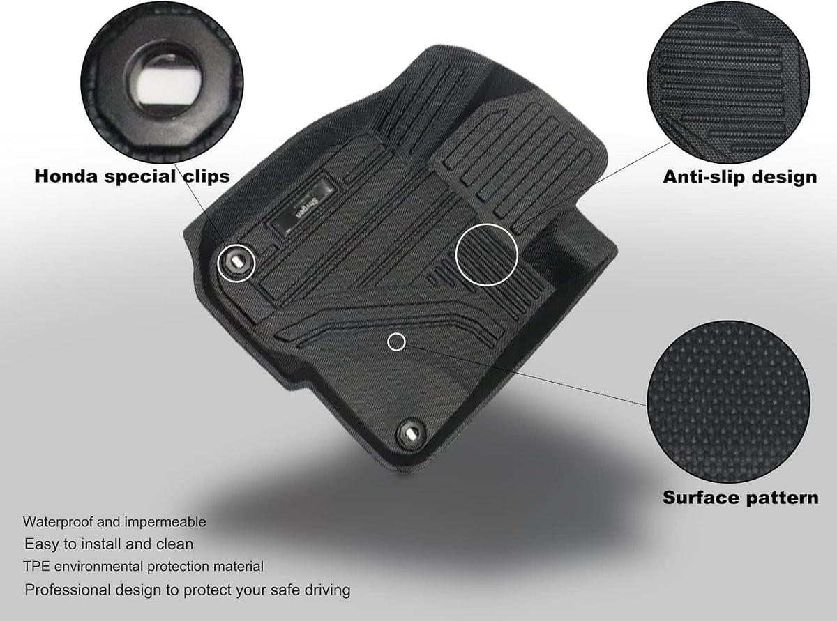 Black TPE Rubber Car Floor Mats and Cargo Trunk Liner Set I70903