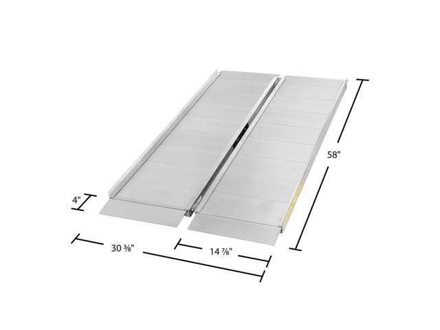 Portable Single-Fold Aluminum Wheelchair and Scooter Ramp, 700 lb. Capacity K1971