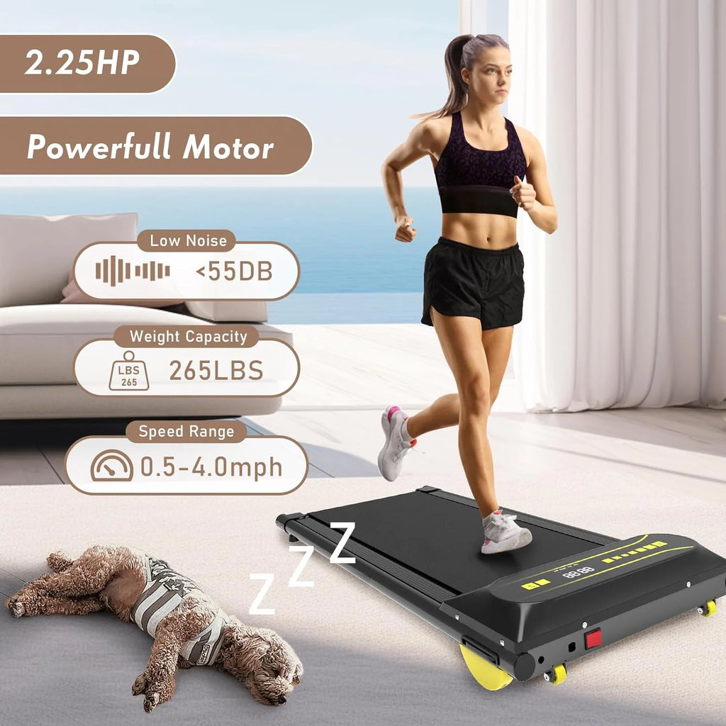 Portable Mini Treadmill with Remote Control Black N81521