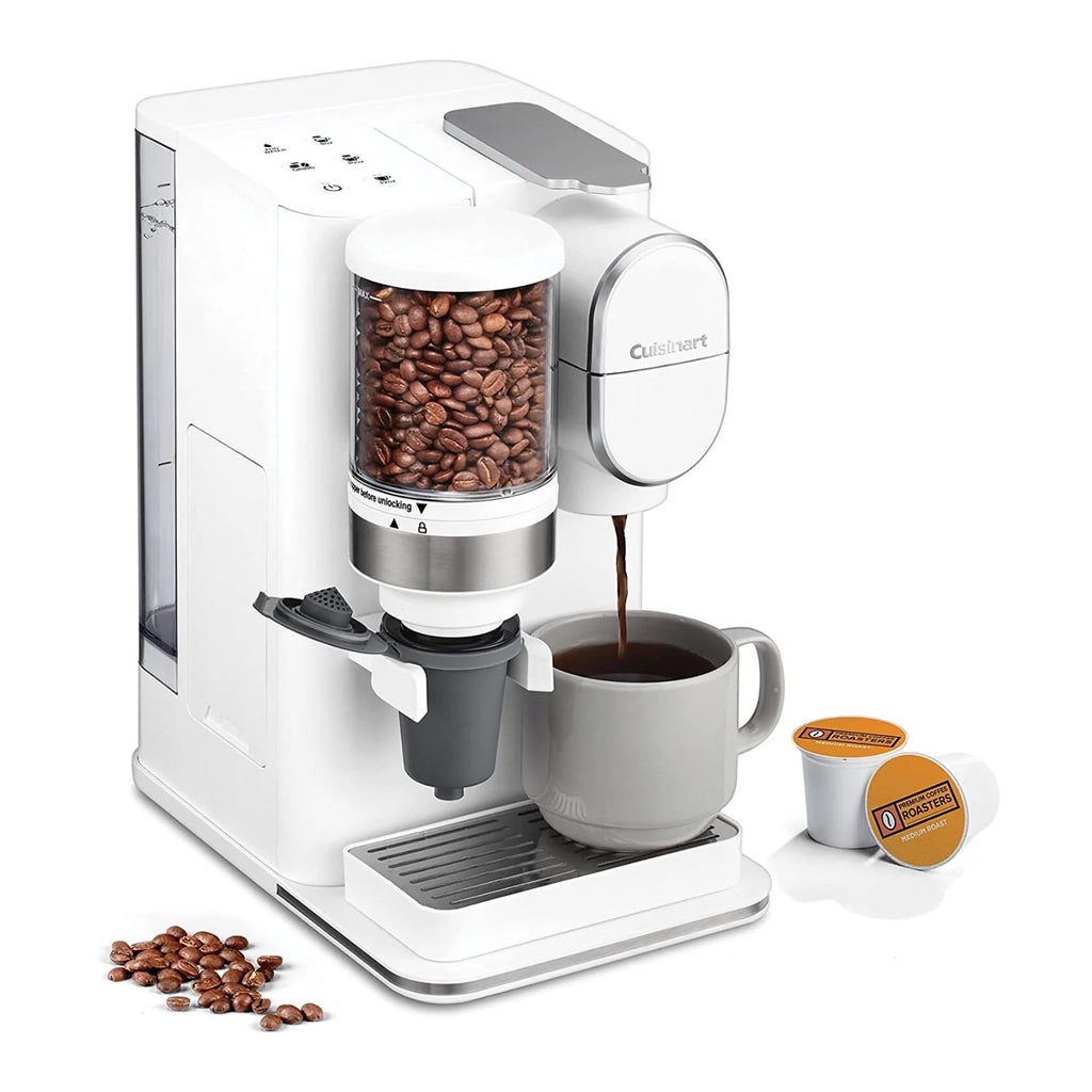 White Conical Burr Grind and Brew Single-Serve Coffeemaker Z4020