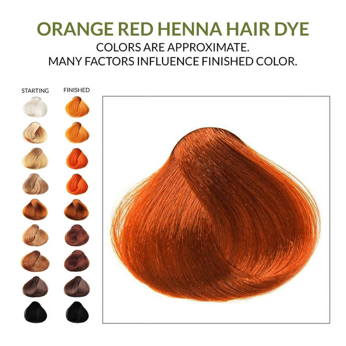 2 Packs Orange Red Henna For Hair 100 Grams A9584