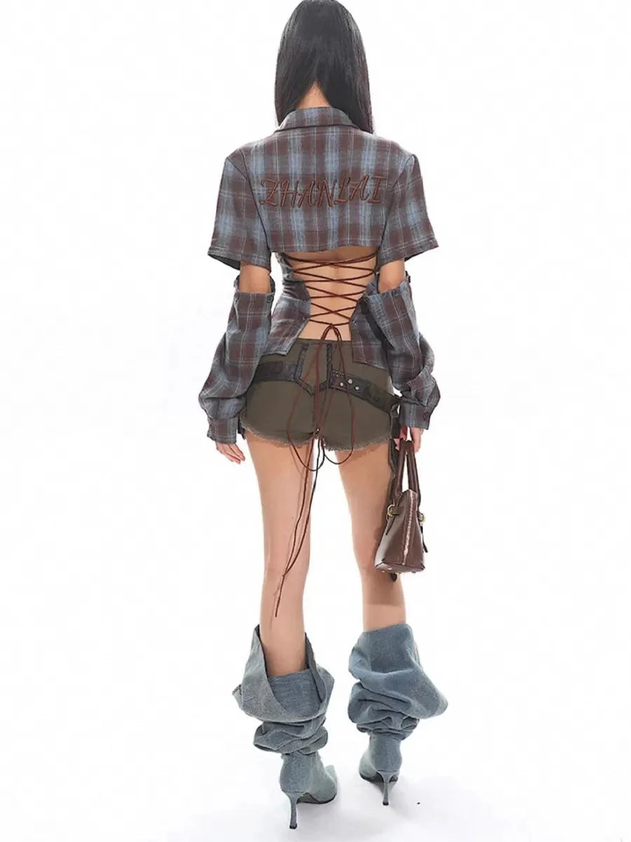 Retro Multi Pocket Cargo Shorts I297