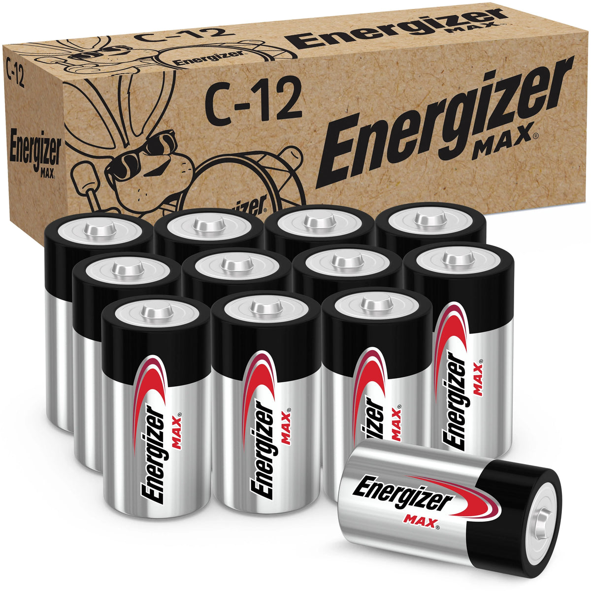 C Cell Alkaline Batteries 12 Pack I9386