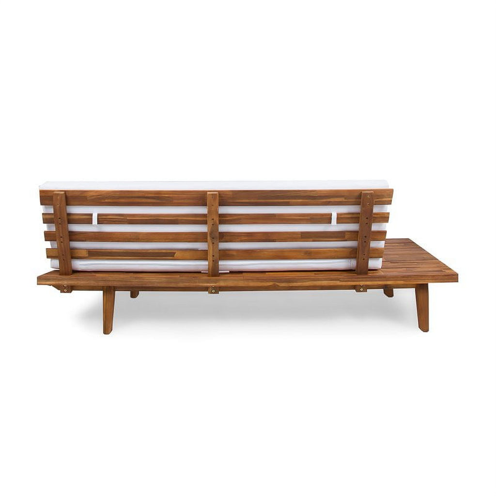 White 4-piece Wood Outdoor Sectional Sofa Set N329