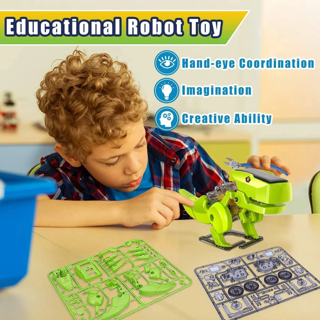 STEM Robot Building Toy Science Kit 3 in 1 Solar Dinosaur Desk Robot Y5090