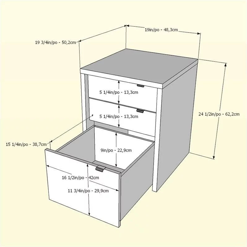 White and Walnut 3 Drawer Computer Desk I910