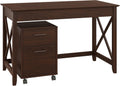 54W Computer Desk with Storage and 2 Drawer File Cabinet S40185