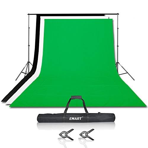 8.5x10ft Photography Background Stand Kit with 3 Muslin Backdrops Q696