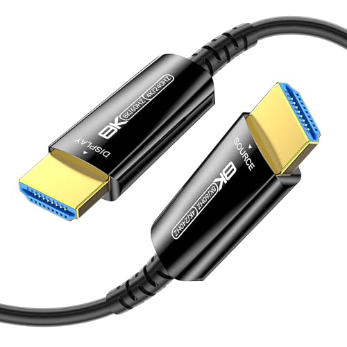 Fiber Optic HDMI Cable 50 FT 8K 48Gbps Ultra High Speed E6349