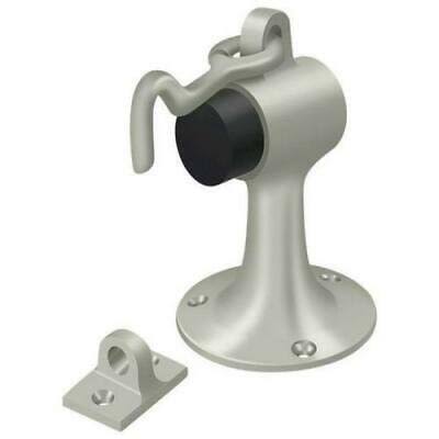 Satin Nickel Floor Mount Bumper with Holder D910800