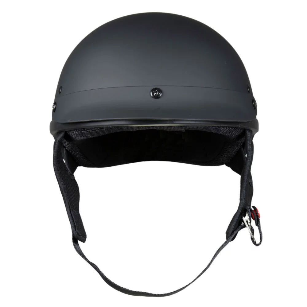 Matte Black Motorcycle Half Helmet V82296