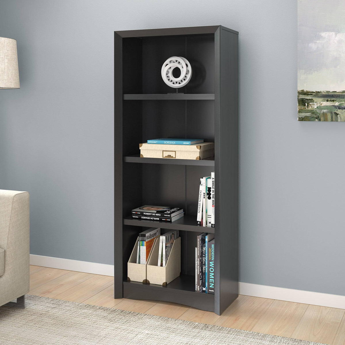Walnut Tall Bookcase K537