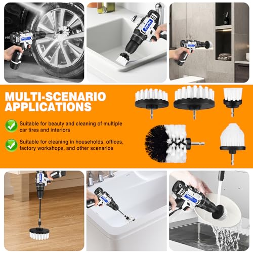 Electric Spin Scrubber Handheld, 2 Speed, with 9 Brush Heads, 450RPM Battery Power Scrubber Waterproof, 3.0Ah Battery and Charger X339998