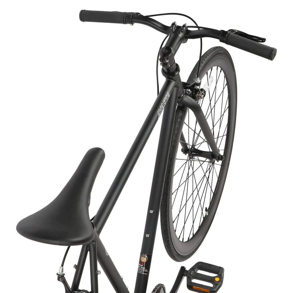 700C 58 In Single Speed Fixed Gear Bike, Black U2064