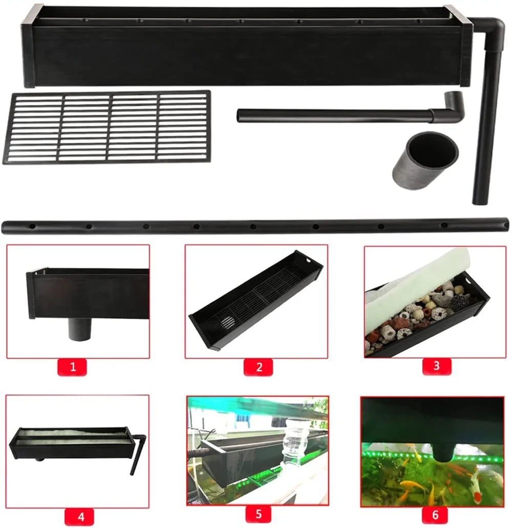 124Gal LED Aquarium Kit Large Glass Fish Tank I159281