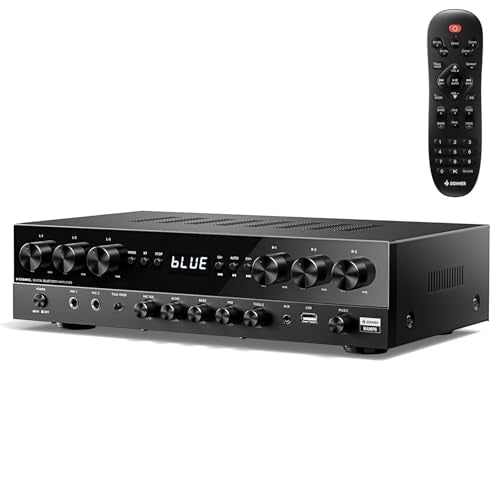 1000W Peak Power 6 Channel Audio Amplifier with Bluetooth 5.3 N831129